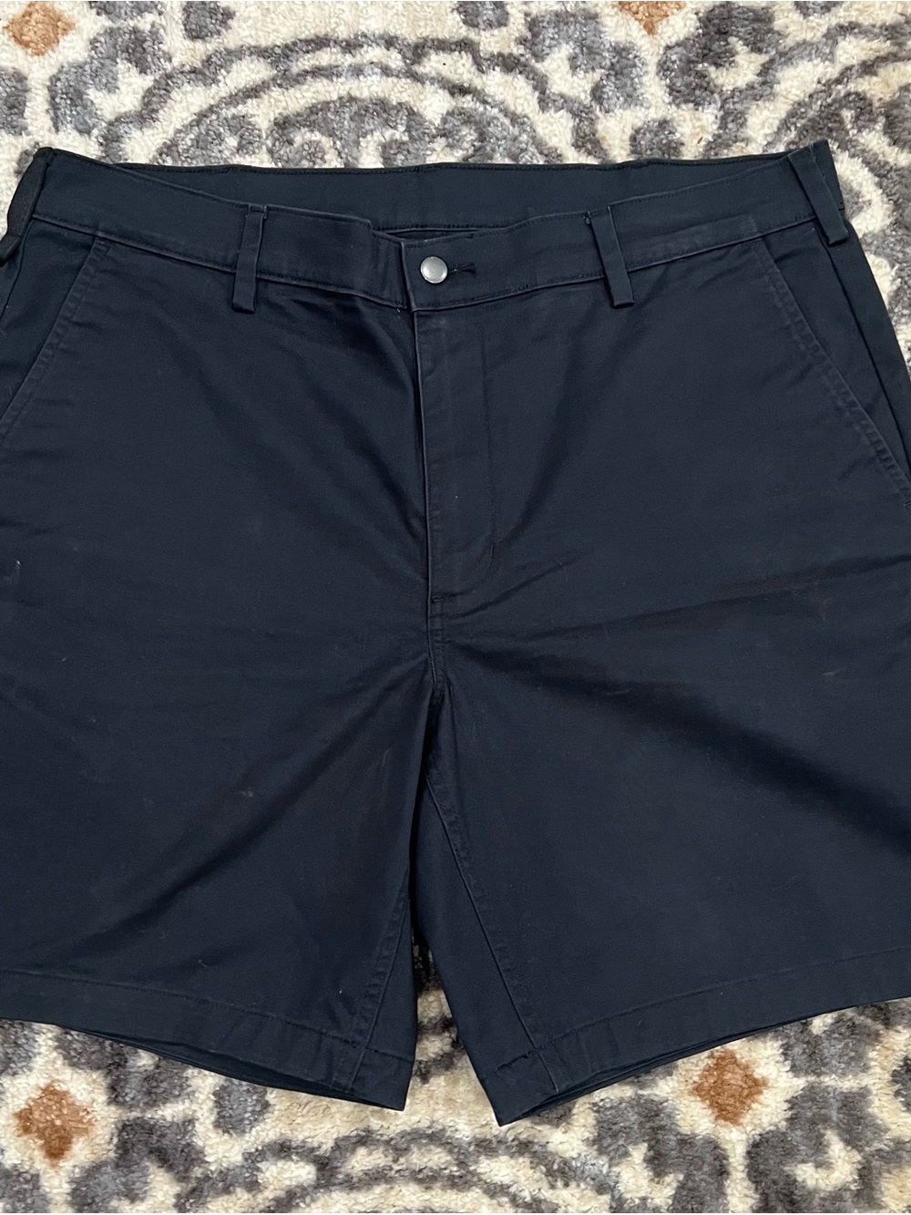 40 Grit Duluth Trading Chino Shorts Men's Black Flat Front Standard Fit Size 40